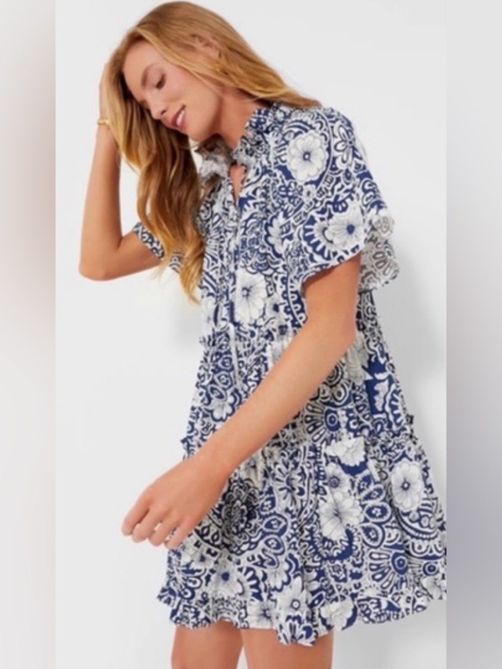 Tuckernuck Blue and White Floral Mini Dress